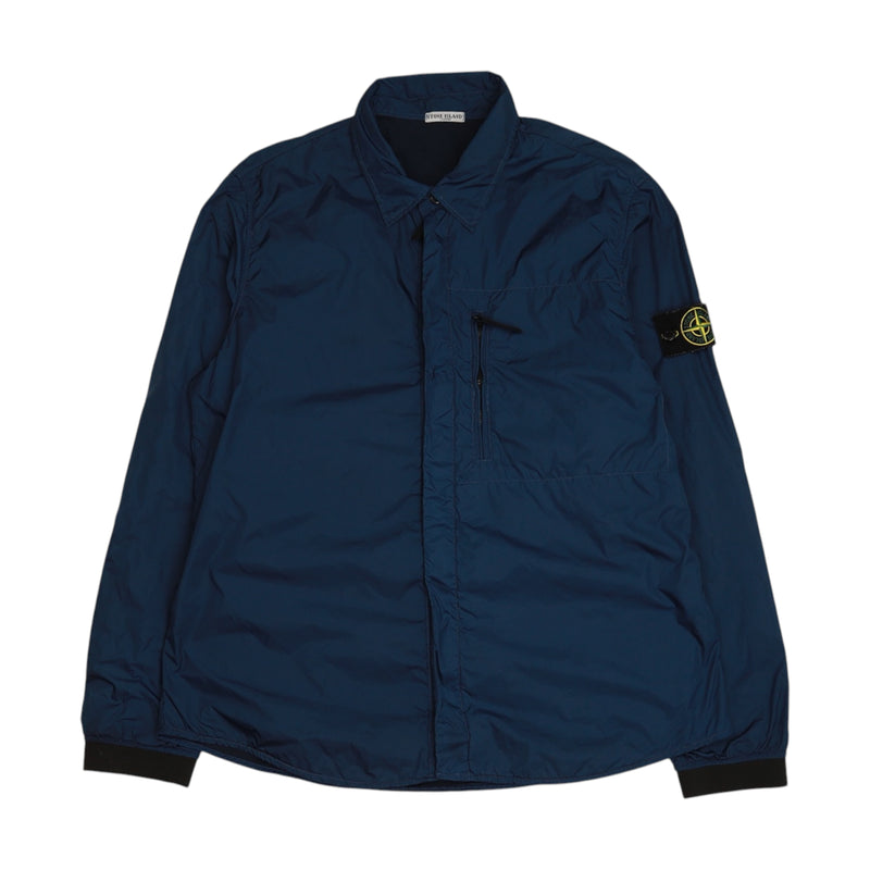 Stone Island S/S 11 Nylon Zip Pocket Overshirt in Navy, front