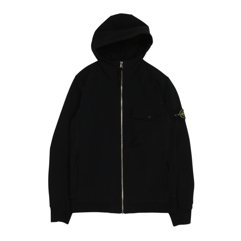 Stone Island A/W 17 Soft Shell-R Jacket in Black, front