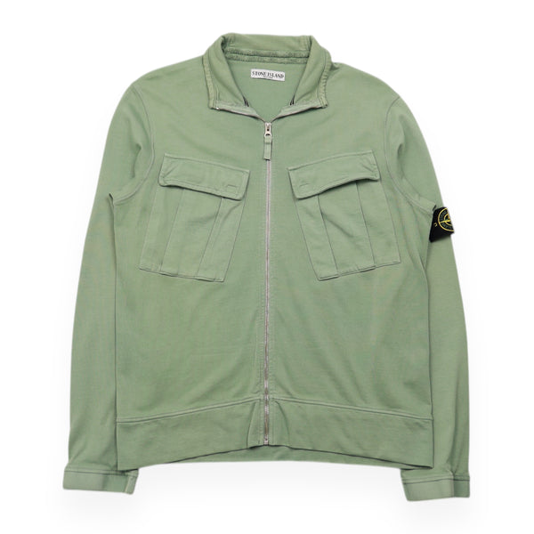 Stone Island Funnel Pocket Zip Up Jumper Sweatshirt