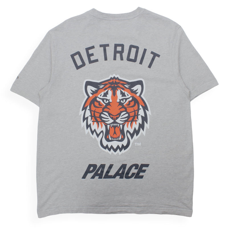 Palace Detroit Tigers New Era T-Shirt in Grey, front