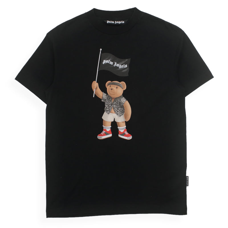 Palm Angels Pirate Teddy Bear T-Shirt in Black, front