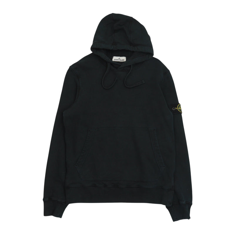 Stone Island A/W 20 Garment Dyed Hoodie in Black, front