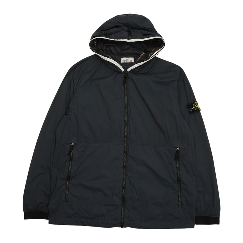Stone Island S/S 22 Skin Touch Nylon-TC Jacket in Grey, front
