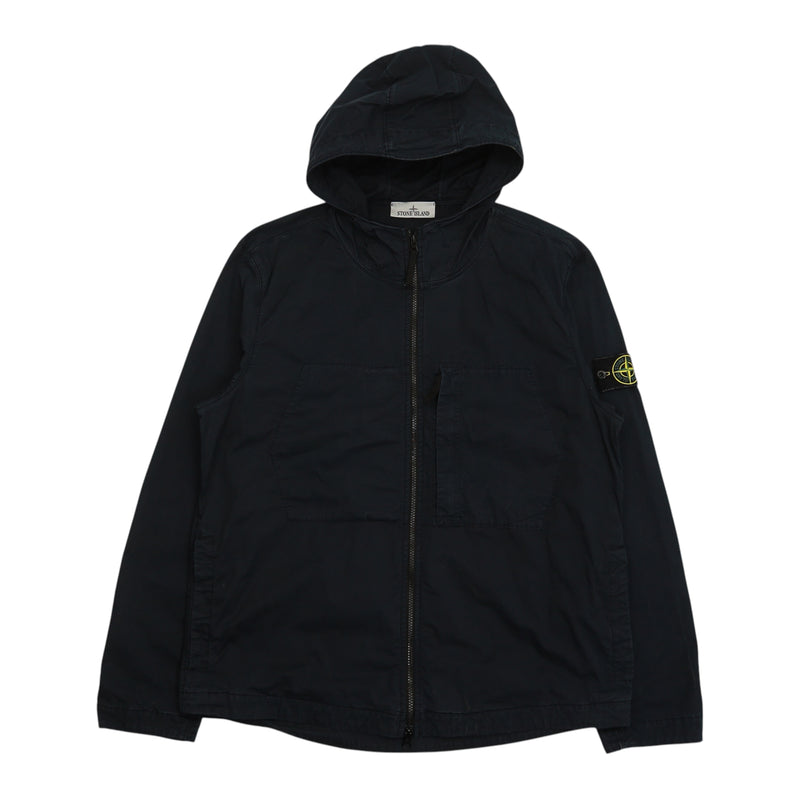 Stone Island S/S 23 Supima Cotton Twill Stretch-TC Jacket in Navy, front