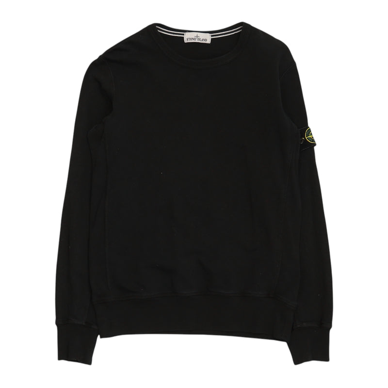 Stone Island A/W 18 Garment Dyed Cotton Sweatshirt in Black, front
