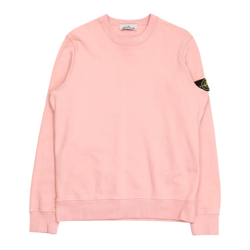 Stone Island A/W 22 Brushed Cotton Sweatshirt in Coral, front