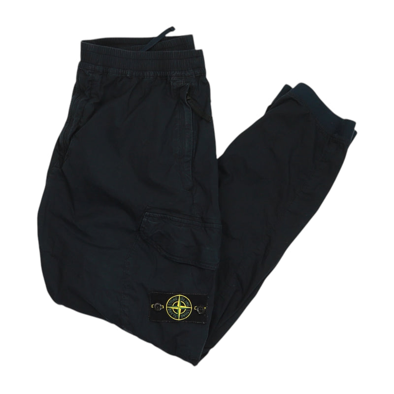 Stone Island S/S 20 Paracadute Cotton RE-T Cargo Pants in Navy, front