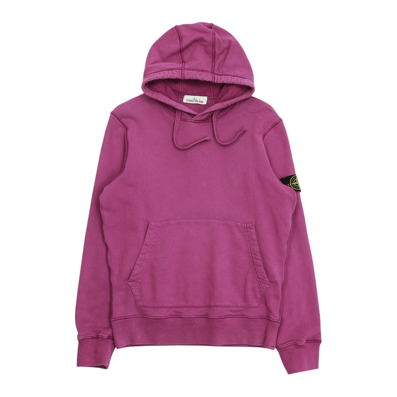 Stone Island A/W 21 Garment Dyed Popover Hoodie in Purple, front