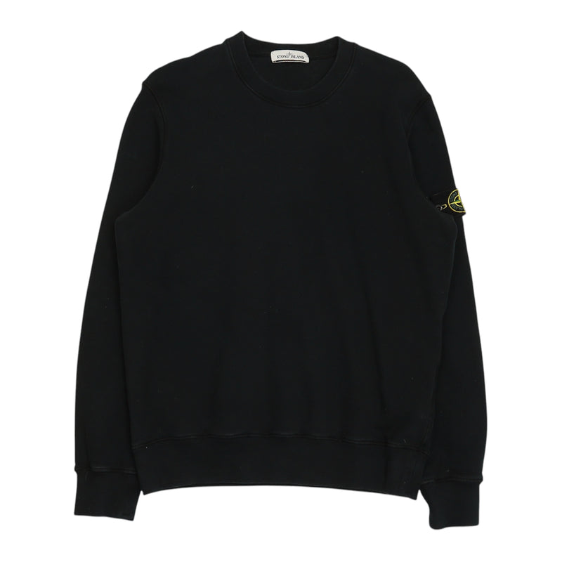 Stone Island A/W 21 Garment Dyed Sweatshirt in Black, front