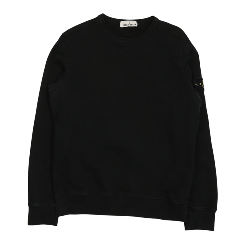 Stone Island A/W 18 Garment Dyed Cotton Sweatshirt in Black, front
