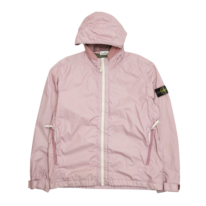 Stone Island S/S 17 Membrana 3L TC Hooded Jacket in Pink, front