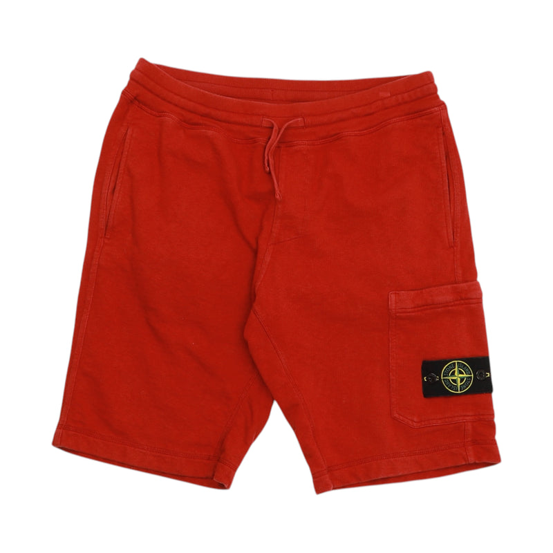 Stone Island S/S 14 Garment Dyed Sweat Shorts in Red, front
