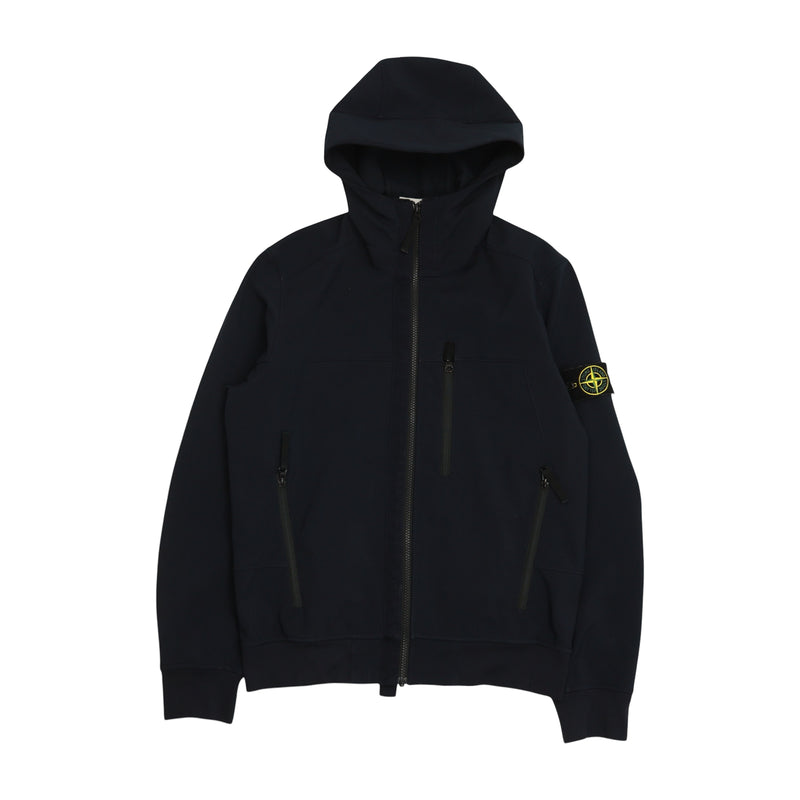Stone Island A/W 18 Soft Shell-R Jacket in Navy, front
