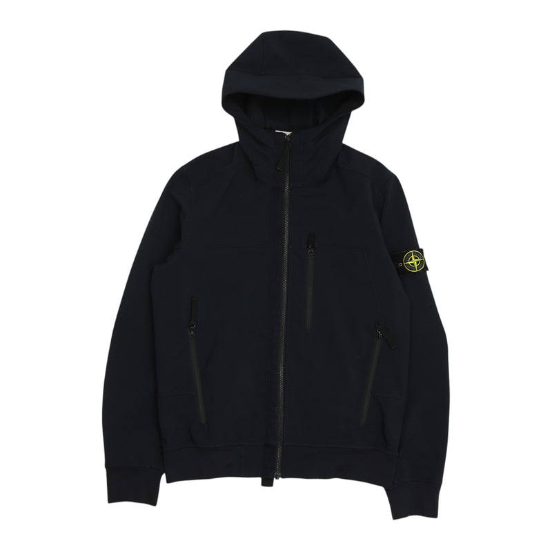Stone Island A/W 18 Soft Shell-R Jacket in Navy, front