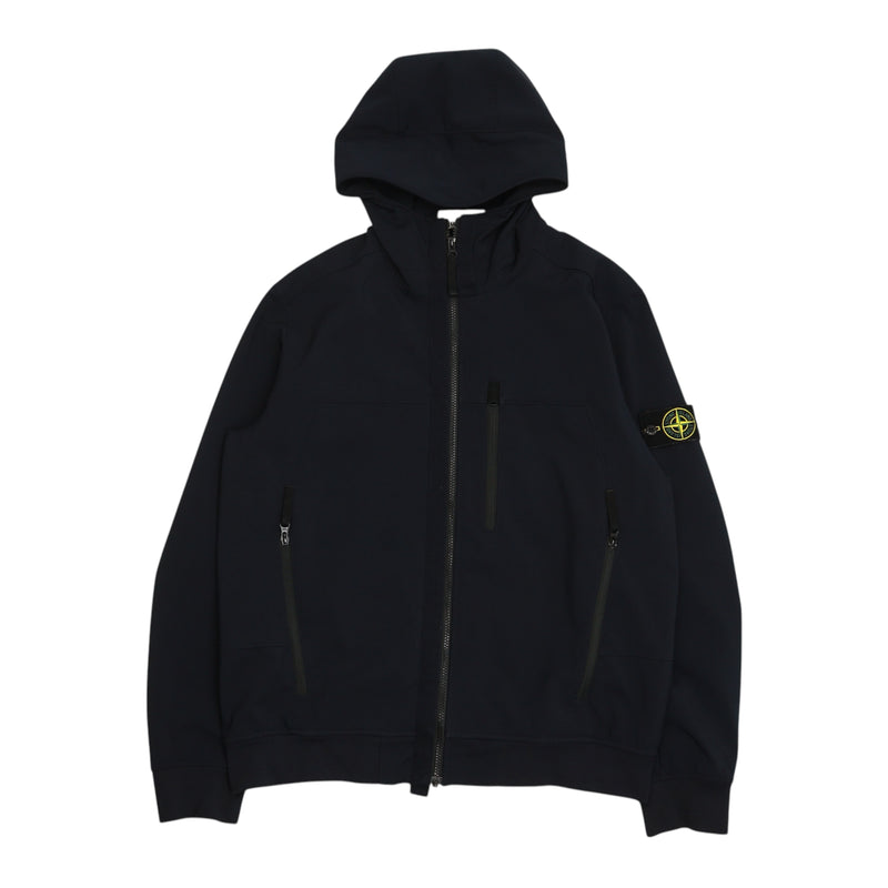 Stone Island A/W 18 Soft Shell-R Jacket in Navy, front