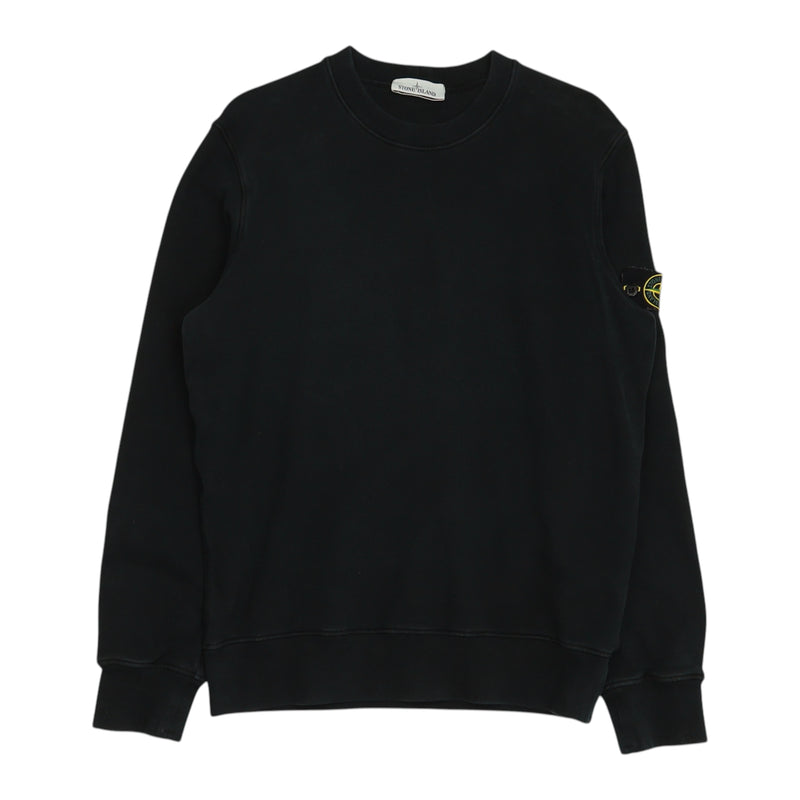 Stone Island A/W 21 Garment Dyed Sweatshirt in Black, front
