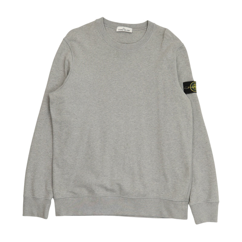 Stone Island A/W 22 Brushed Cotton Sweatshirt in Grey, front
