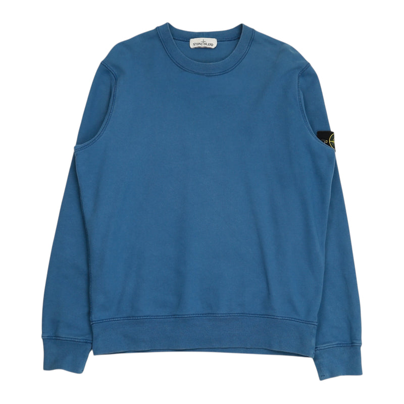 Stone Island A/W 20 Garment Dyed Sweatshirt in Blue, front