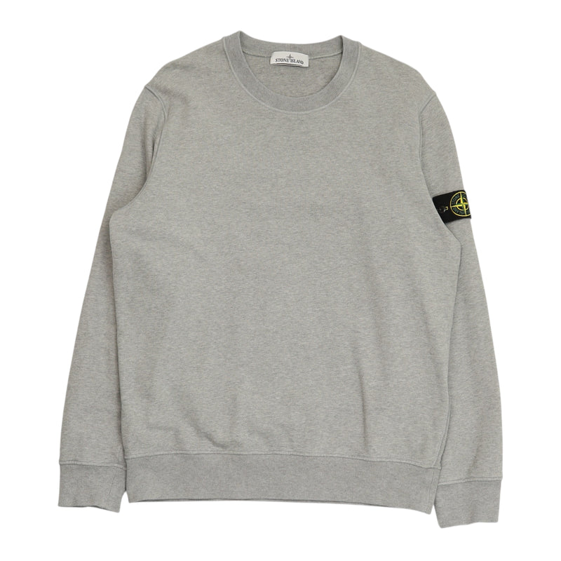 Stone Island A/W 21 Garment Dyed Sweatshirt in Grey, front