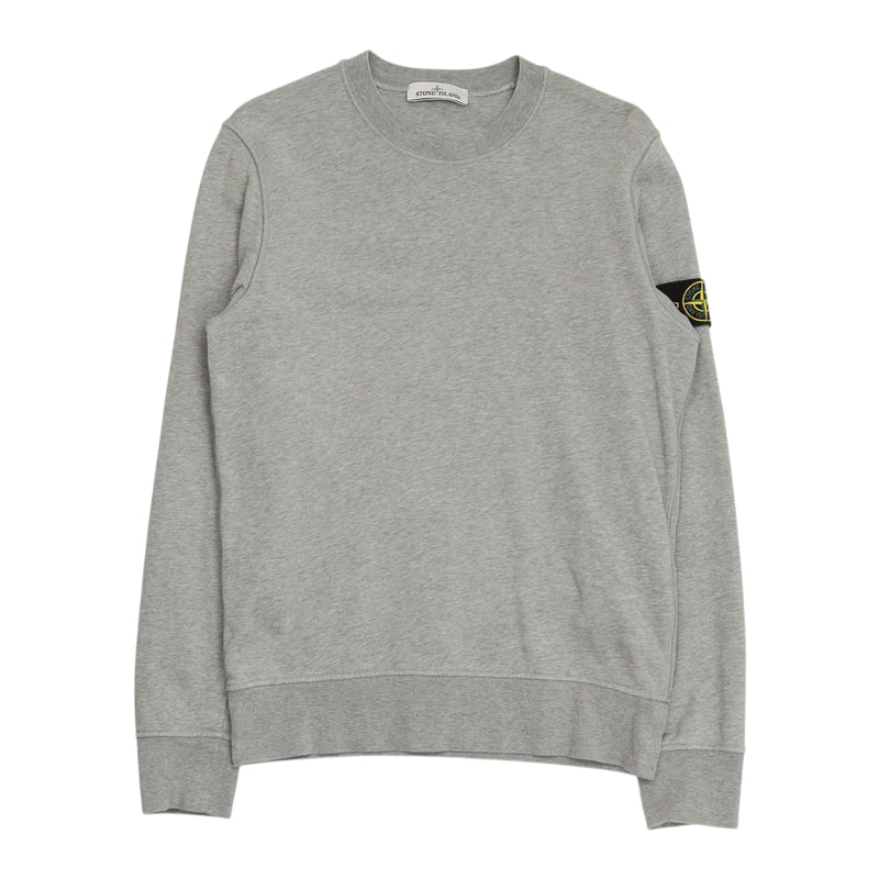 Stone Island S/S 22 Garment Dyed Sweatshirt in Grey, front