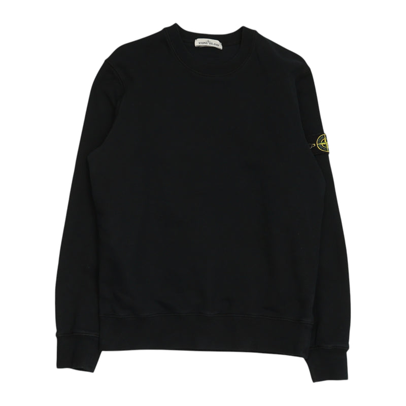 Stone Island A/W 21 Garment Dyed Sweatshirt in Black, front