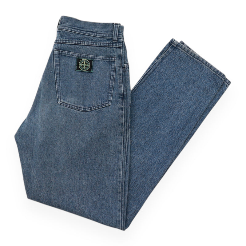 Stone Island S/S 94 Massimo Osti Jeans in Blue, front