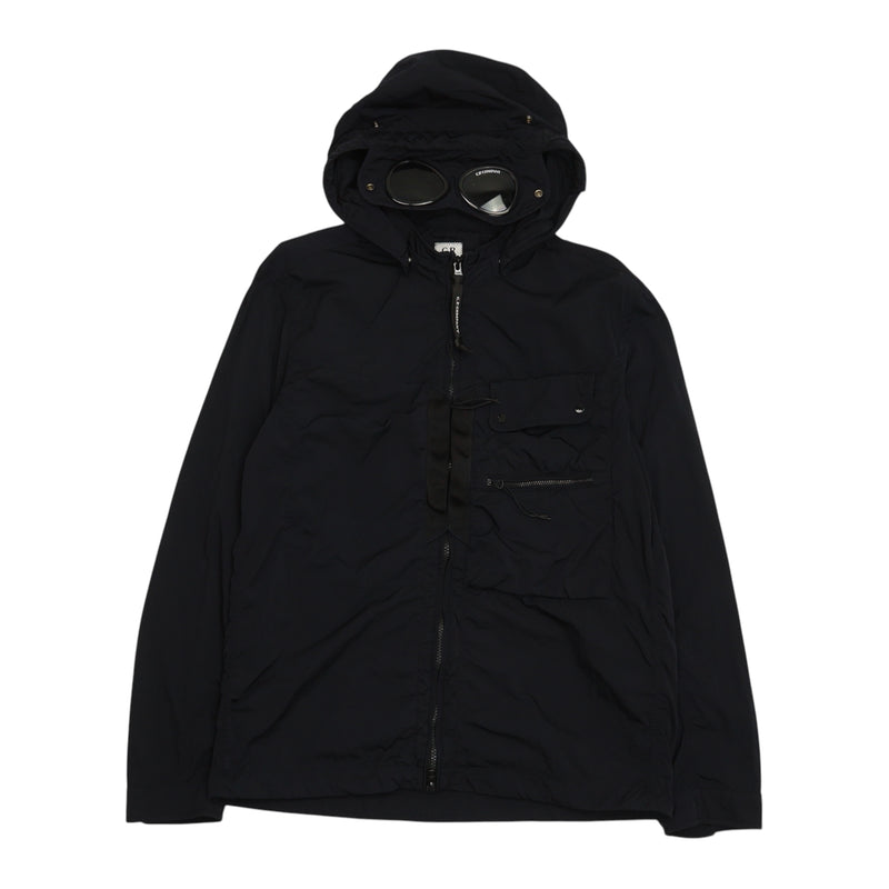 C.P. Company Chrome-R Goggle Overshirt in Navy, front