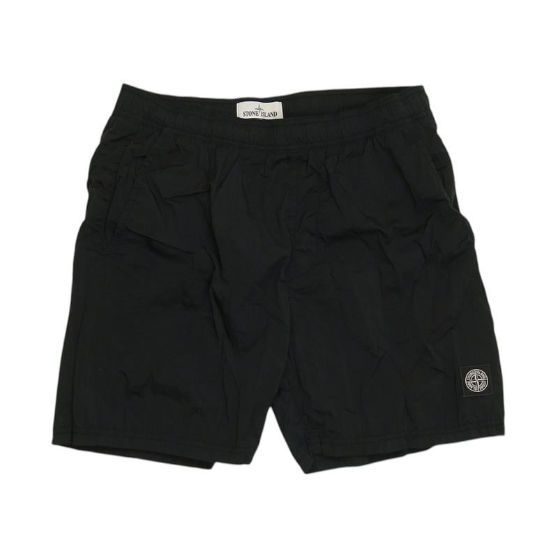 Stone Island S/S 22 Nylon Metal Swim Shorts in Black, front