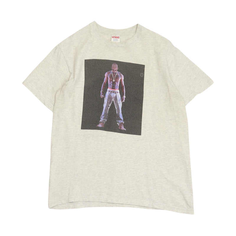 Supreme S/S 20 Tupac Hologram T-Shirt in Grey, front