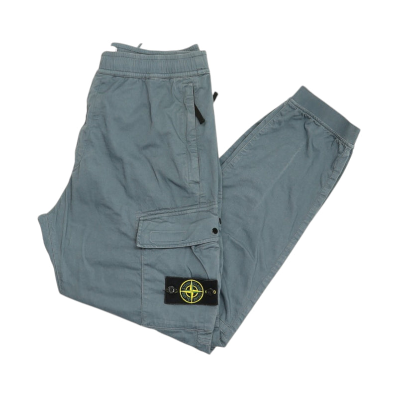 Stone Island A/W 21 RE-T Cargo Pants in Blue, front