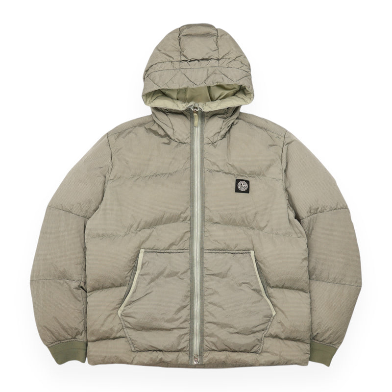 Stone Island Nylon Metal Watro Down Jacket in Grey, front
