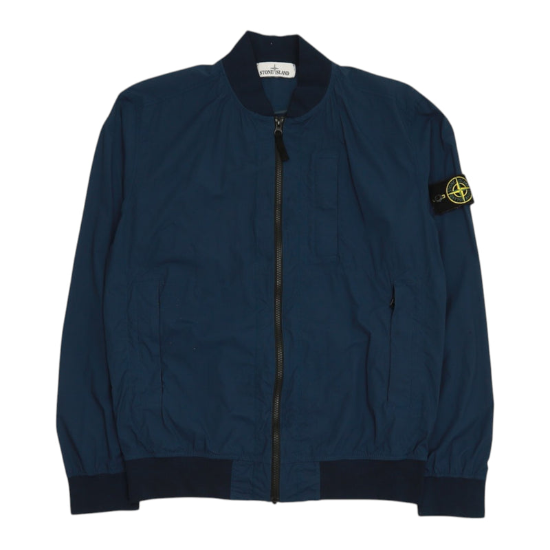 Stone Island S/S 20 Skin Touch Nylon-TC Packable Jacket in Blue, front