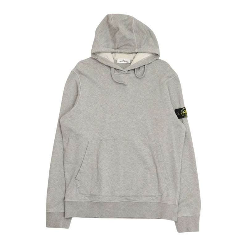 Stone Island S/S 23 Garment Dyed Hoodie in Grey, front