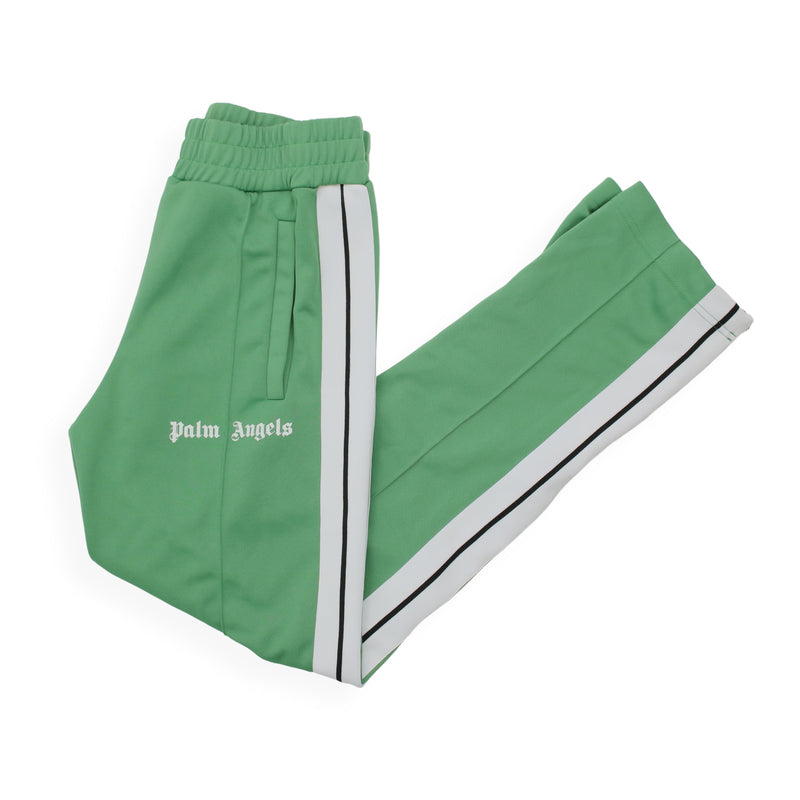 Palm Angels Track Pants in Green, front