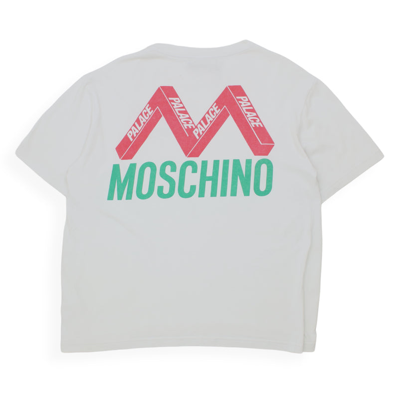 Palace x Moschino T-Shirt in White, front