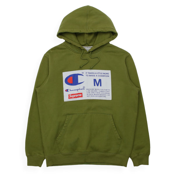 Supreme x Champion Label Hoodie