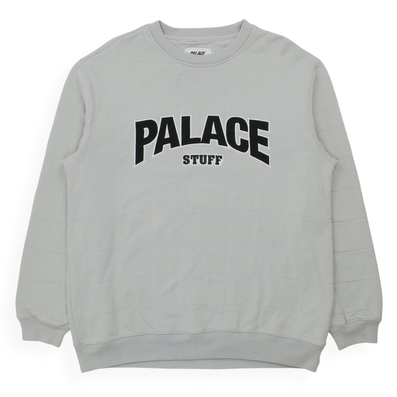 Palace P Stuff Sweatshirt in Grey, front
