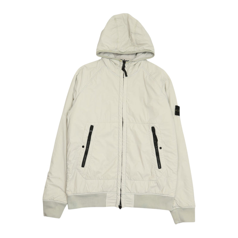 Stone Island A/W 22 Comfort Tech Composite Reversible Polartec Jacket in Pale Blue, front