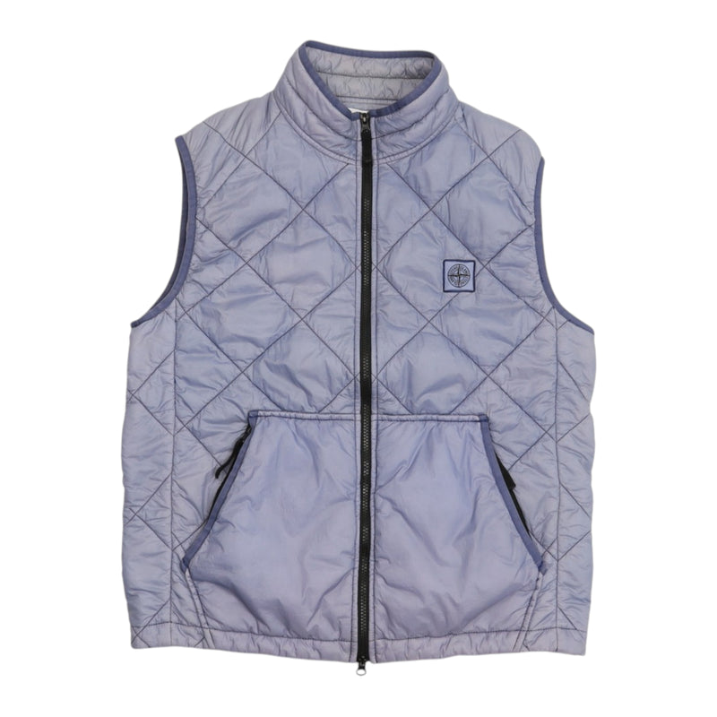 Stone Island S/S 19 Garment Dyed Quilted Micro Yarn Gilet in Lilac, front