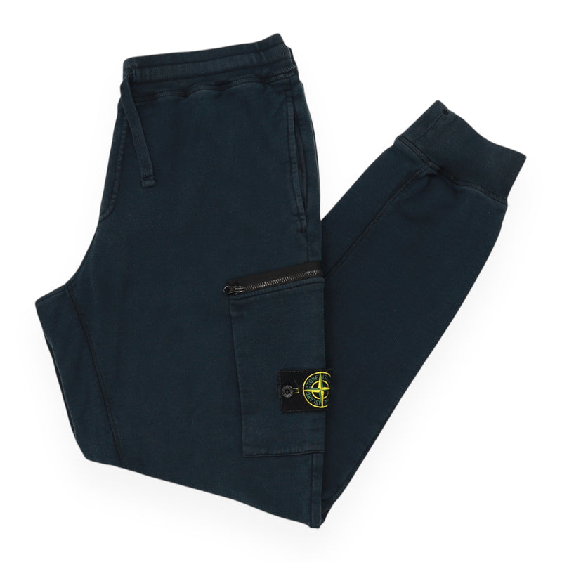 Stone Island Zip Pocket Sweat Pants in Navy, front