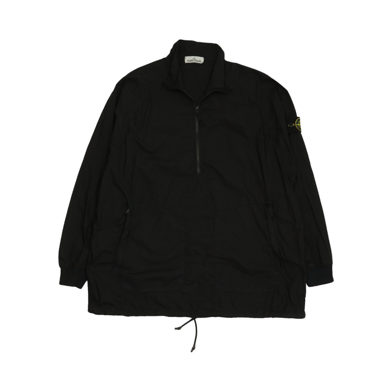 Stone Island S/S 20 Cotton Smock Overshirt in Black, front