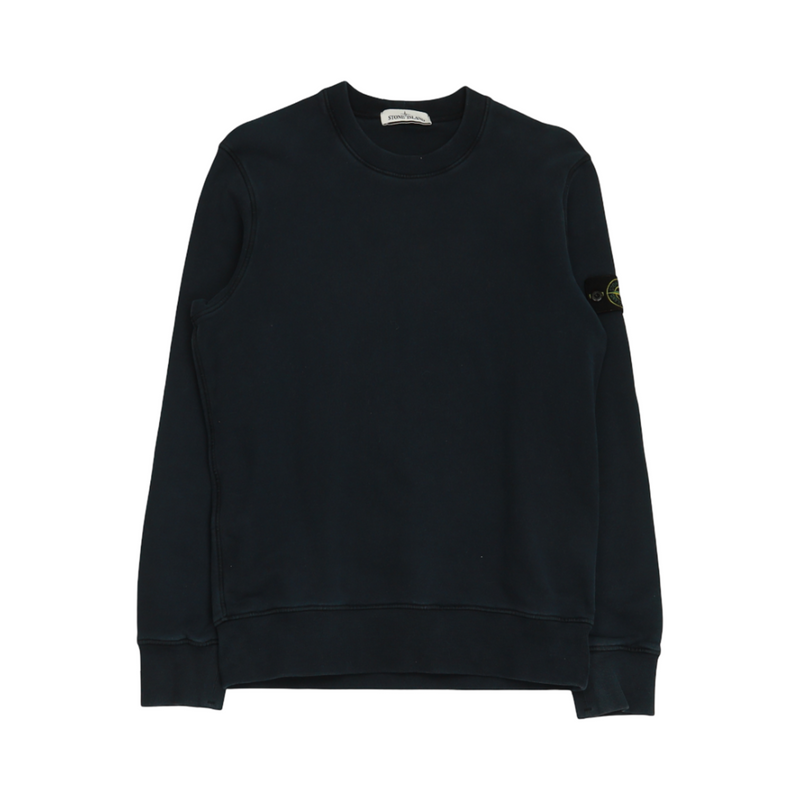 Stone Island A/W 21 Garment Dyed Sweatshirt in Navy, front