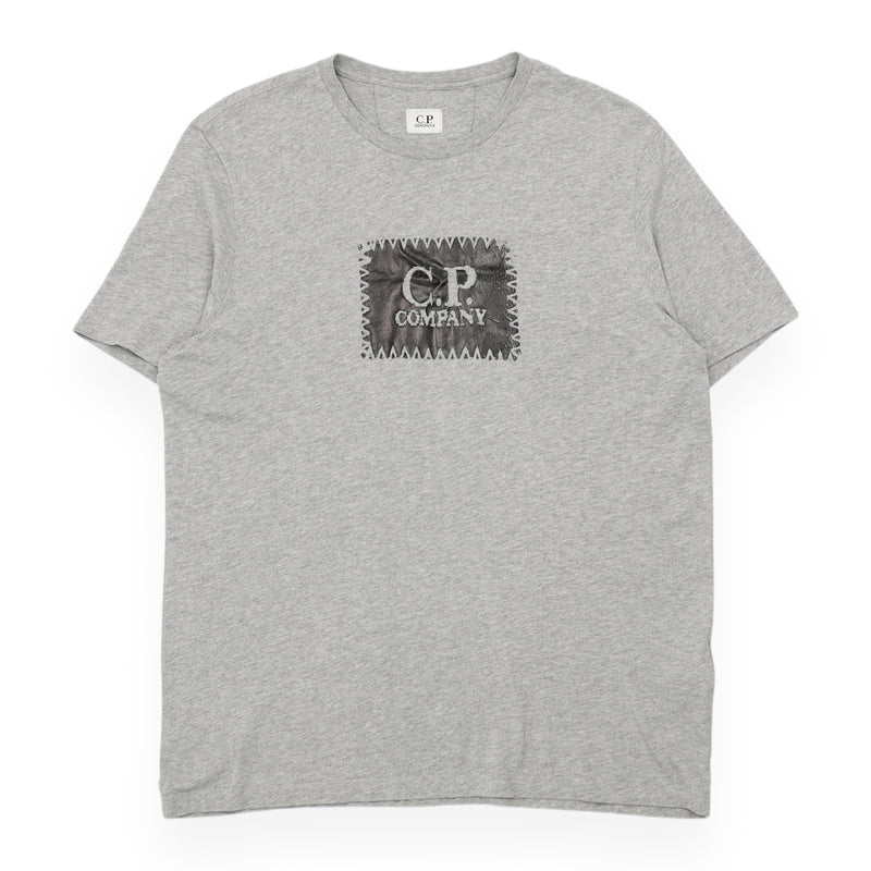 C.P. Company Block Logo T-Shirt in Grey, front