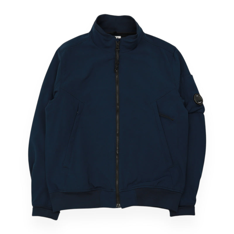 C.P. Company Lens Bomber Jacket in Blue, front
