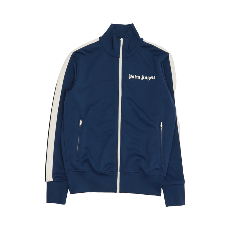 Palm Angels Track Jacket in Blue, front