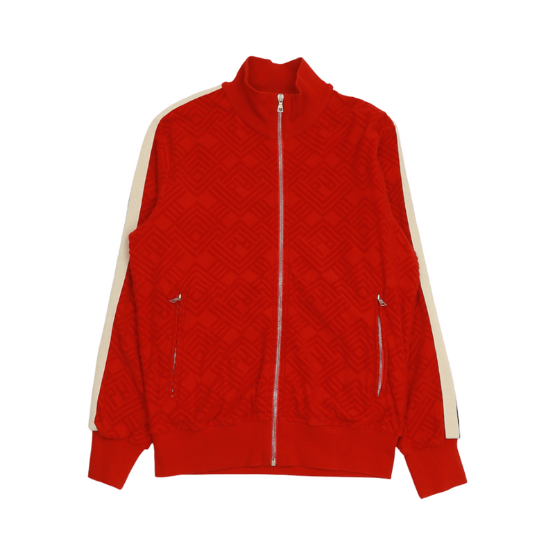 Palm Angels Monochrome Track Jacket in Red, front