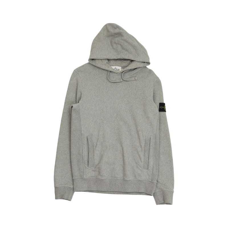 Stone Island A/W 24 Cotton Pullover Hoodie in Grey, front
