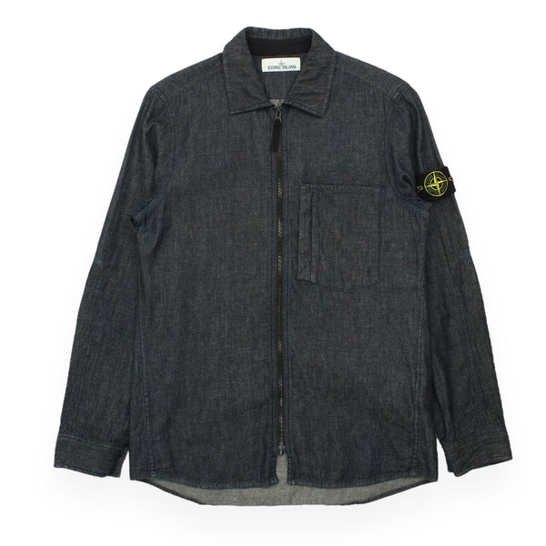 Stone Island Garment Dyed Zip Overshirt