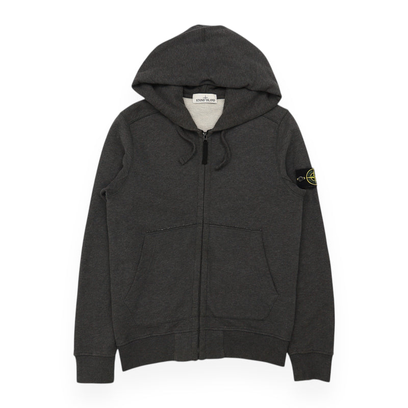 Stone Island A/W 15 Full Zip Hoodie in Dark Grey, front
