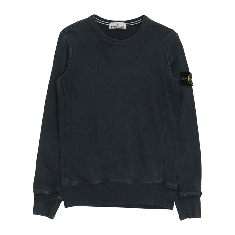 Stone Island S/S 16 Garment Dyed Sweatshirt in Navy, front